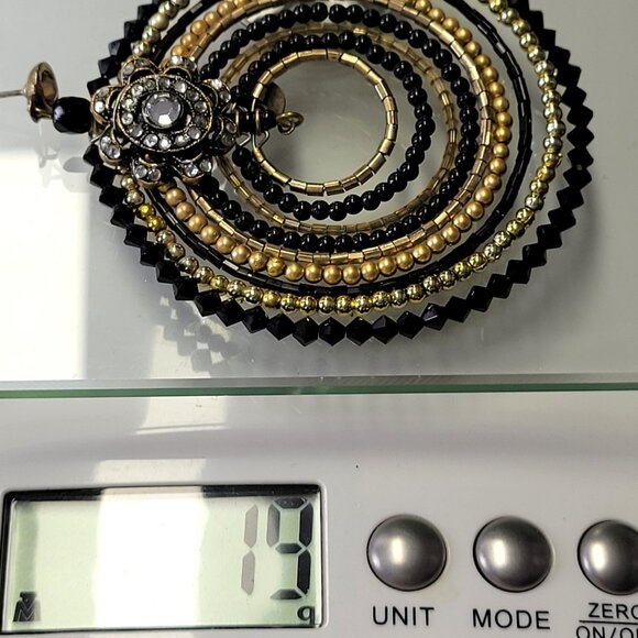 Double Circle Statement Drop Earrings Chandelier Earrings House of Moda Earrings - Picture 9 of 14